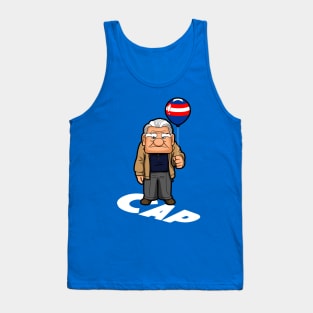 Cap Up Movie Old Man Superhero Captain Funny Parody Tank Top